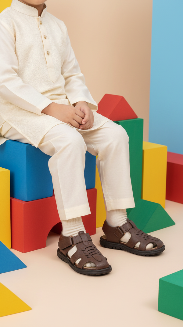 Boys Coffee Formal Sandal KD9569