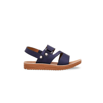 Kids Brown Peshawari Chappal Textured Design - Handmade Traditional Sandals