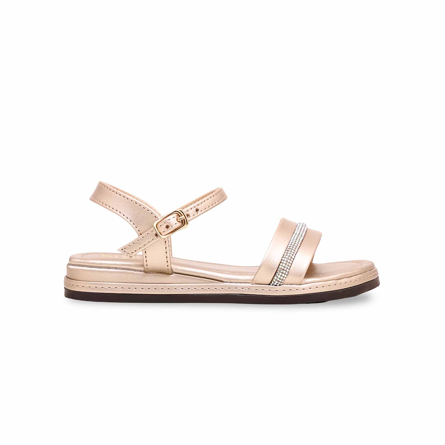 Girls Golden Formal Sandal KD9775