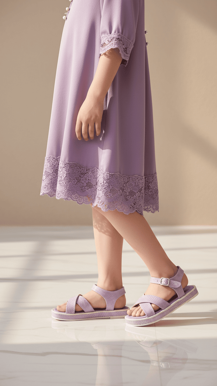 Girls Purple Formal Sandal KD9837