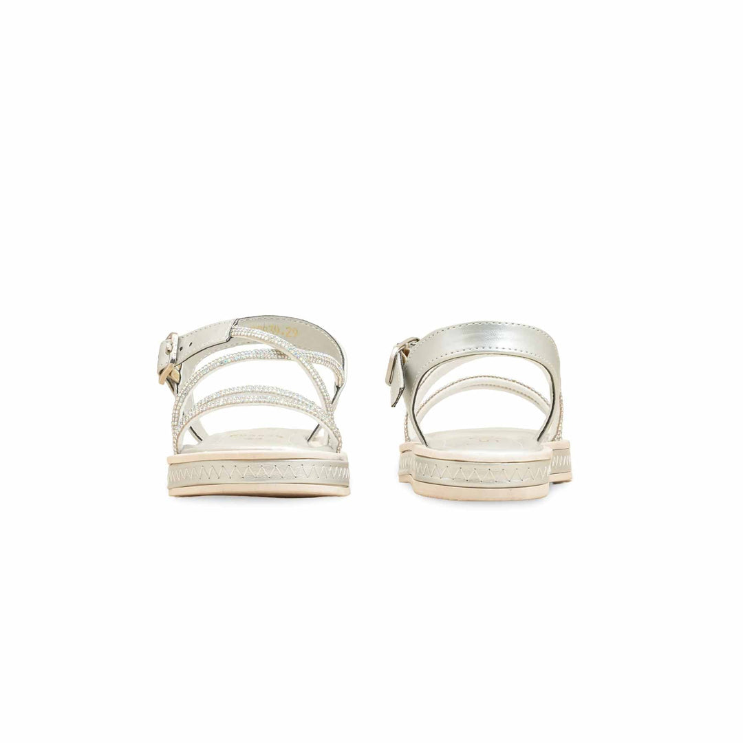 Girls Silver Fancy Sandal KD9839