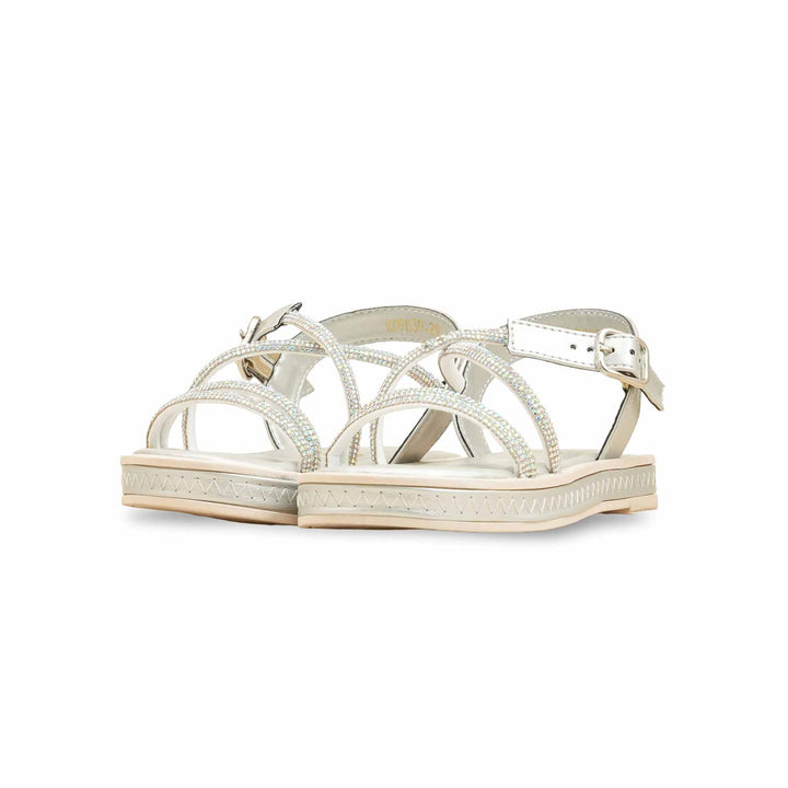 Girls Silver Fancy Sandal KD9839