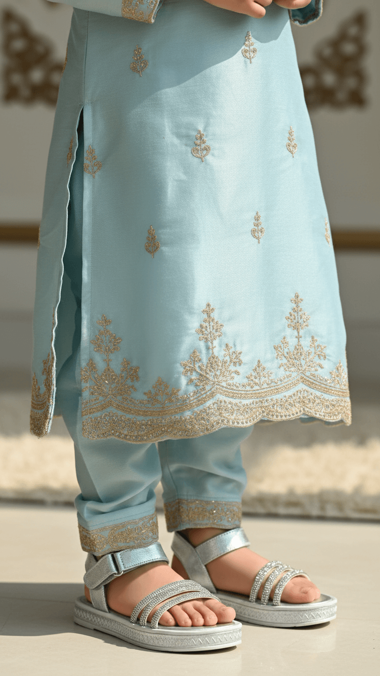 Girls Silver Fancy Sandal KD9840