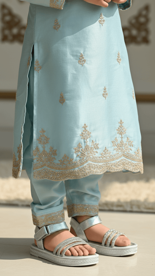 Girls Silver Fancy Sandal KD9840