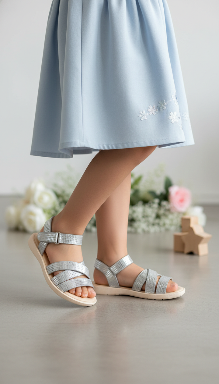 Girls Golden Casual Sandal KD9842