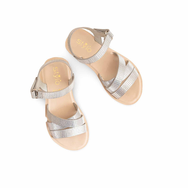 Girls Silver Casual Sandal KD9842