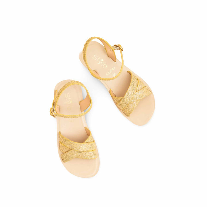Girls Golden Casual Sandal KD9843
