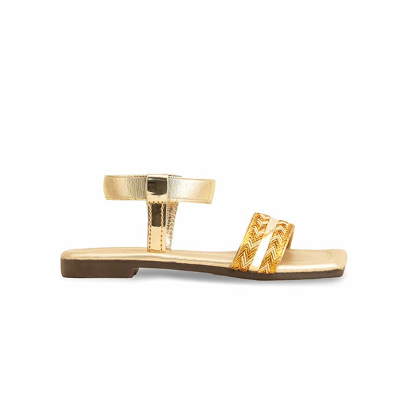 Girls Golden Casual Sandal KD9845