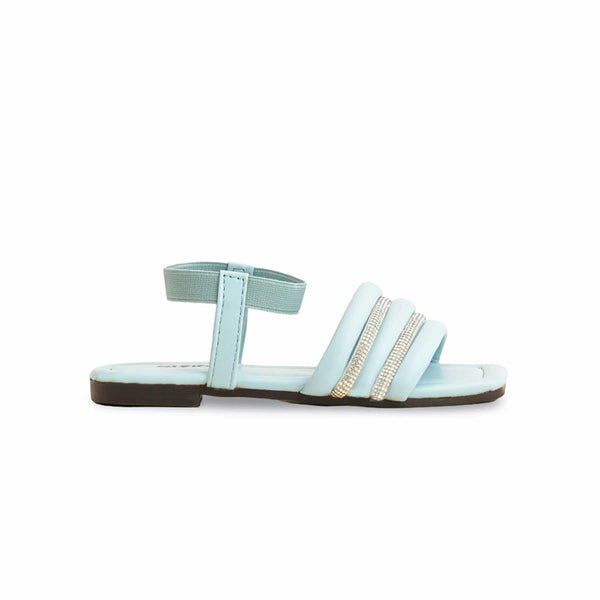 Girls Sky Blue Formal Sandal KD9847