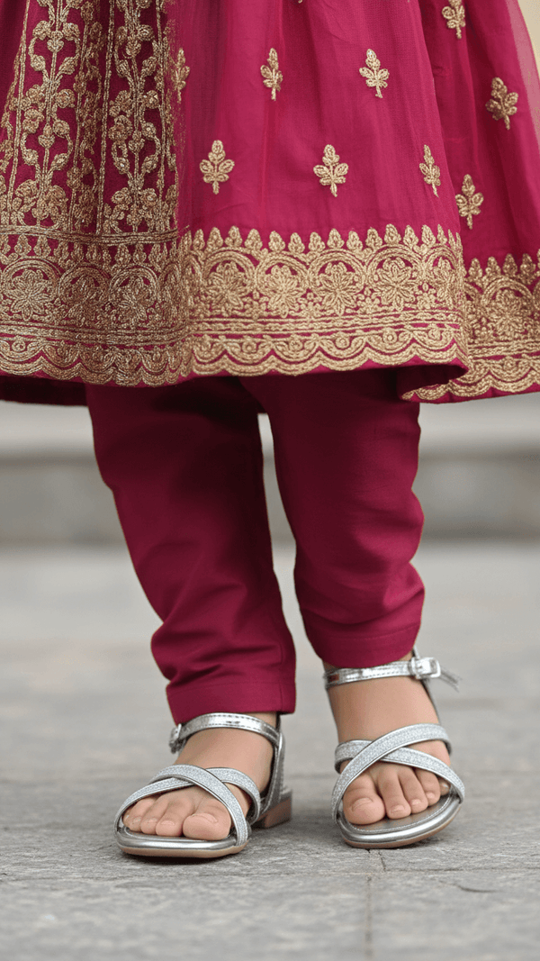 Girls Grey Formal Sandal KD9848