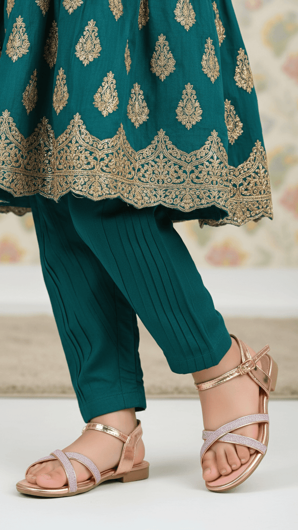 Girls Peach Formal Sandal KD9848