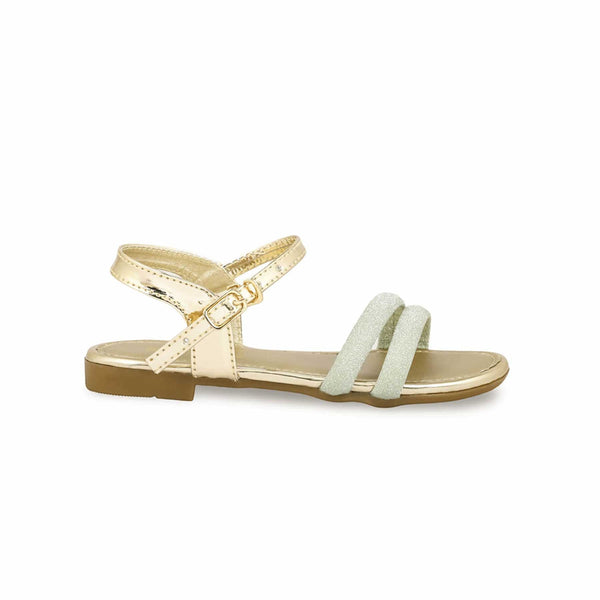 Girls Golden Fancy Sandal KD9849
