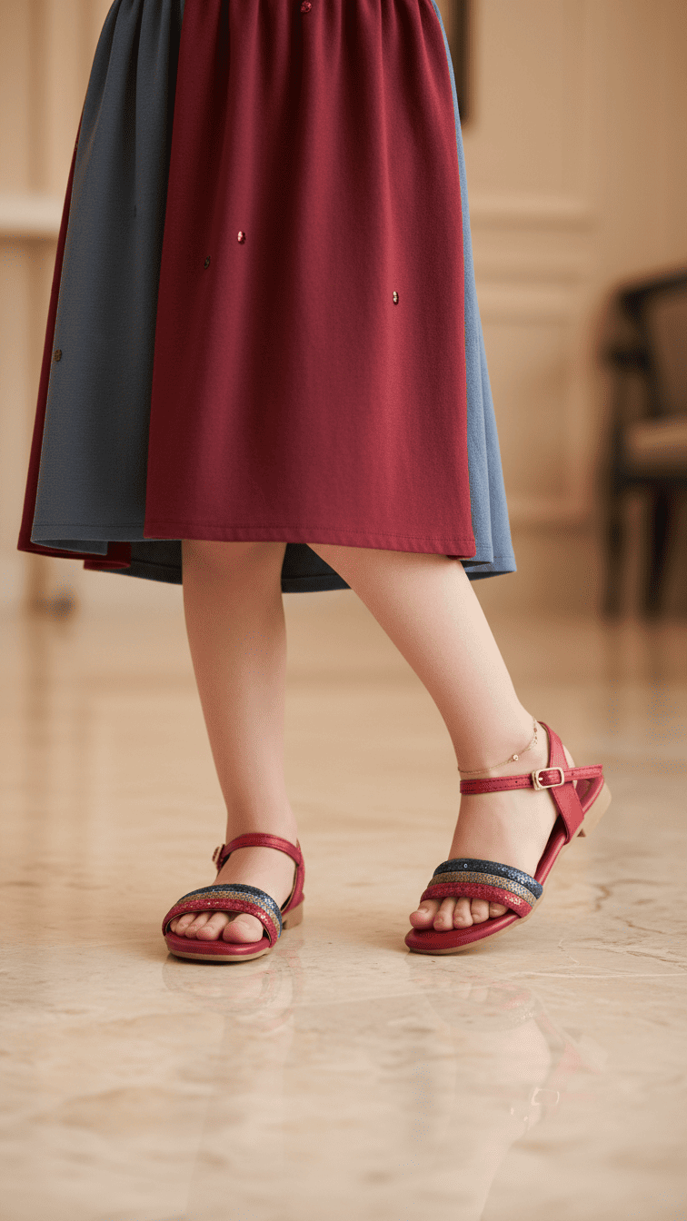 Girls Red Casual Sandal KD9850