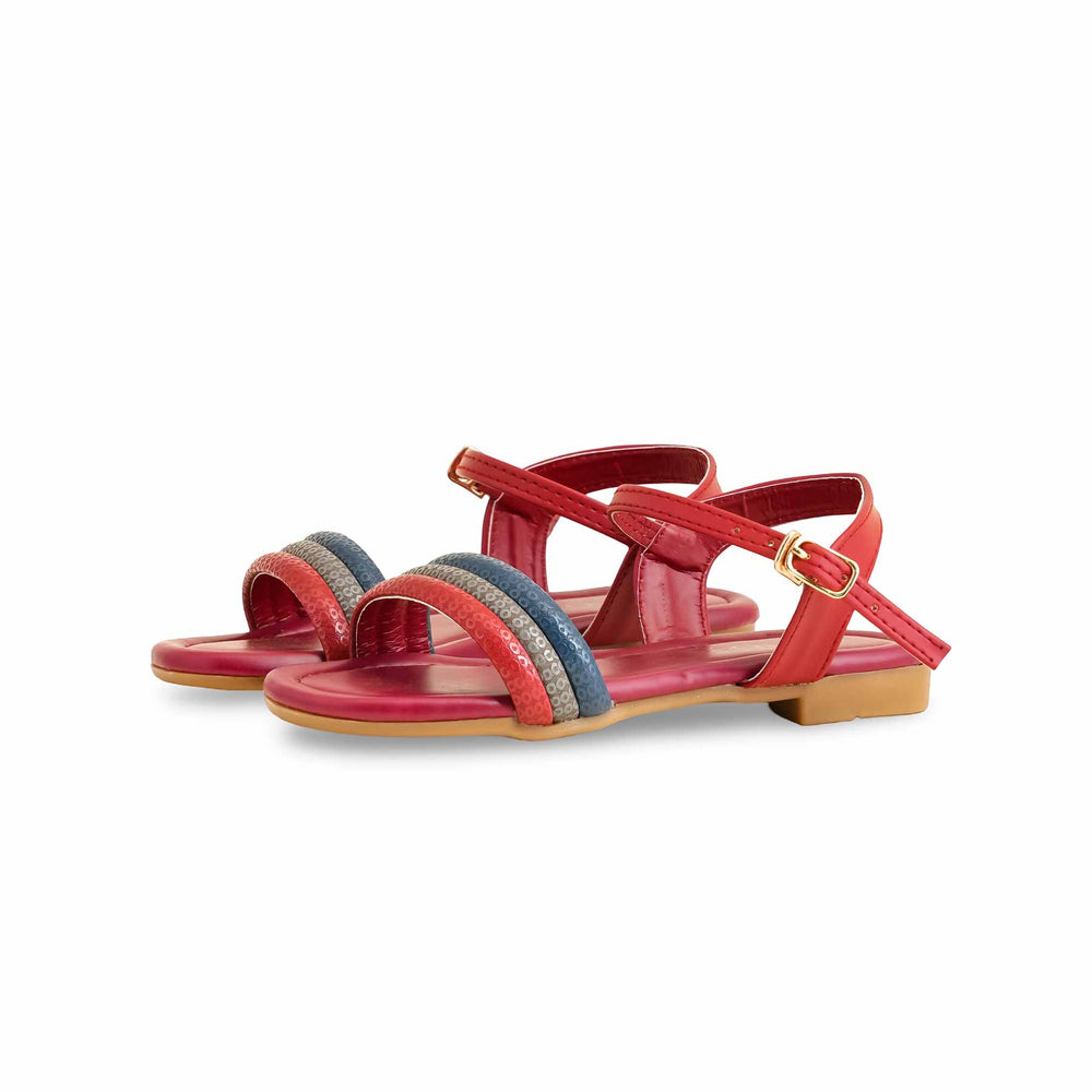 Girls Red Casual Sandal KD9850