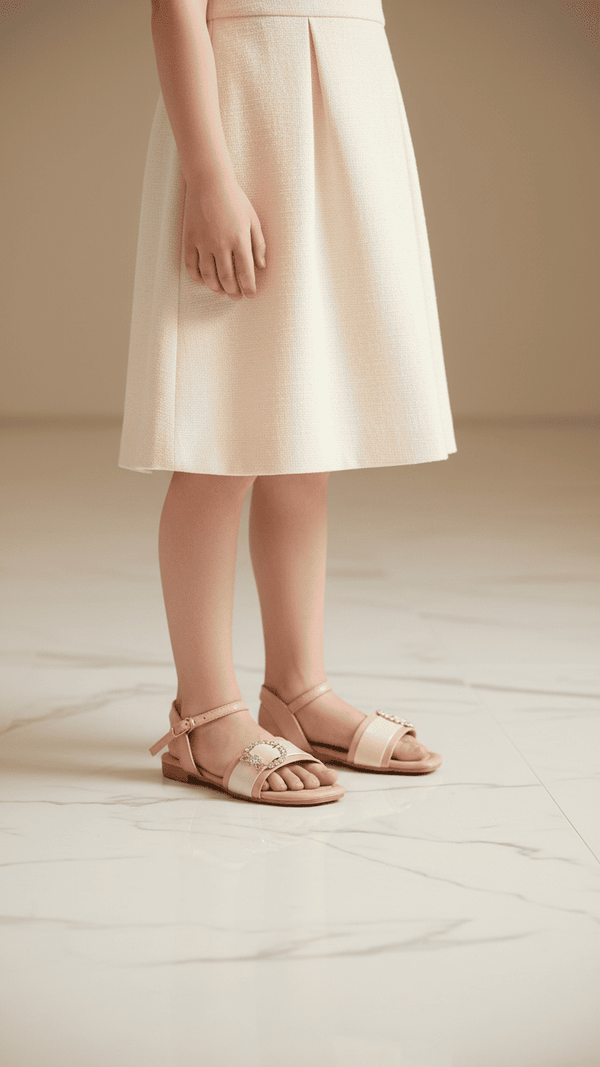 Girls Pink Formal Sandal KD9852