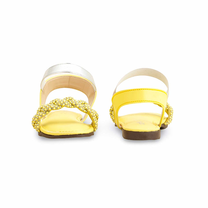 Girls Yellow Formal Sandal KD9855