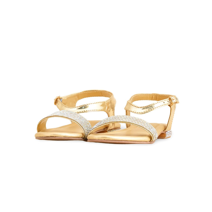 Girls Golden Fancy Sandal KD9858