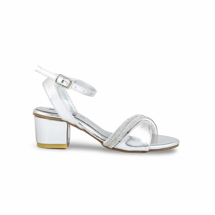 Girls Silver Fancy Sandal KD9859