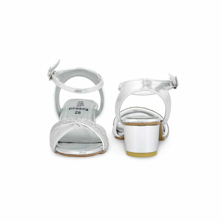 Girls Silver Fancy Sandal KD9859