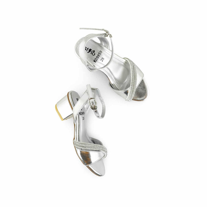 Girls Silver Fancy Sandal KD9859