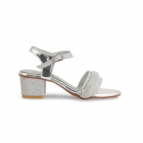 Girls Silver Fancy Sandal KD9860
