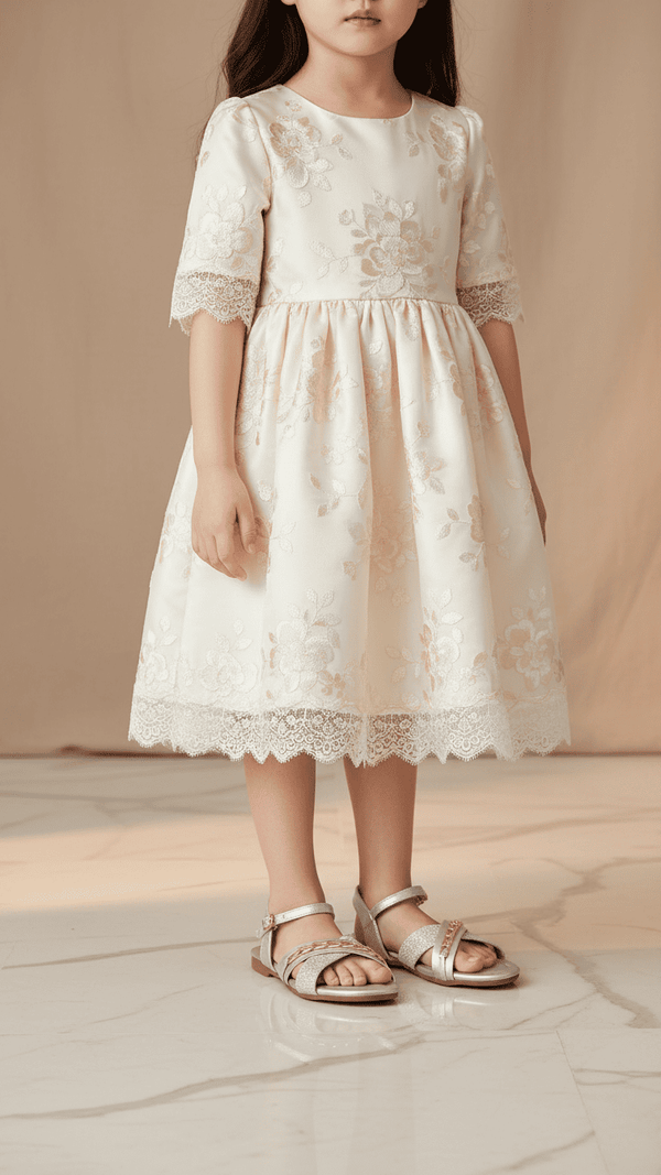 Girls Silver Formal Sandal KD9868