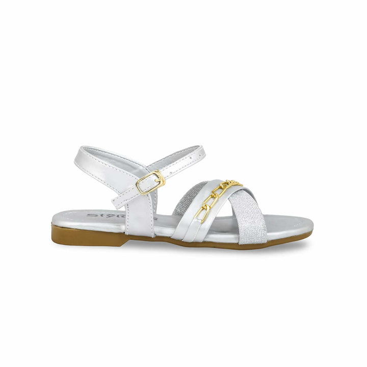 Girls Silver Formal Sandal KD9868