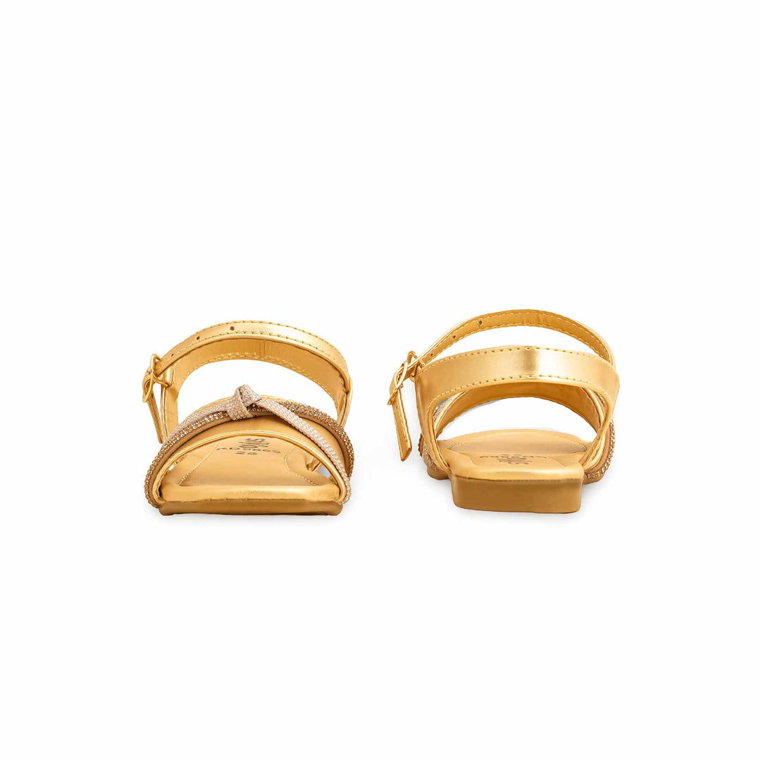 Girls Golden Formal Sandal KD9869