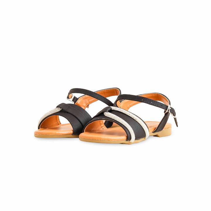 Girls Black Formal Sandal KD9870