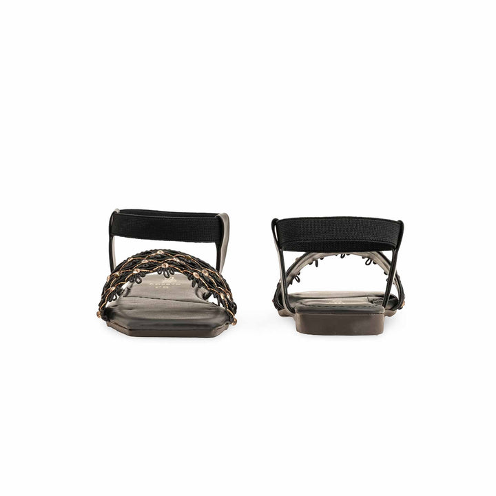 Girls Black Casual Sandal KD9876