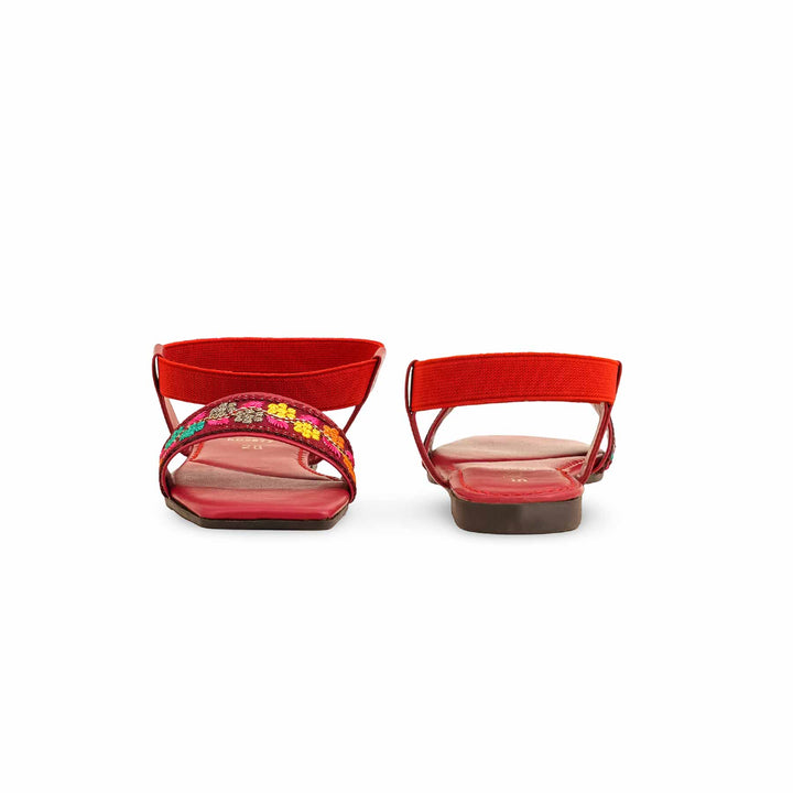 Girls Red Casual Sandal KD9877