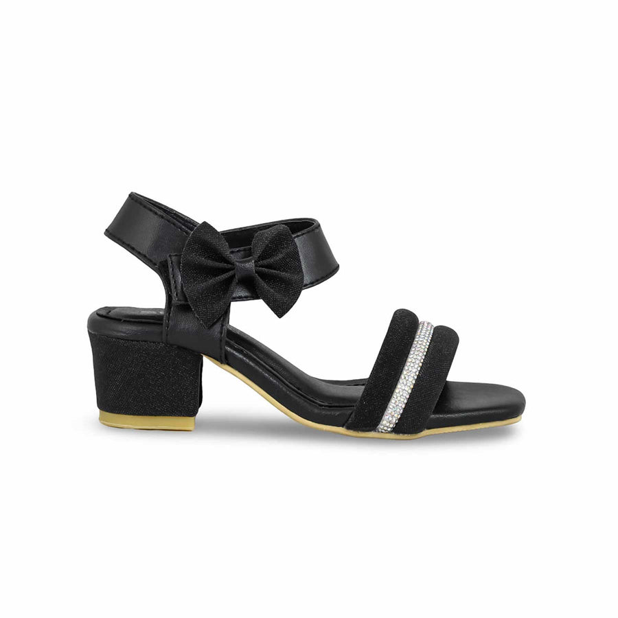 Girls Black Casual Slipper KD5444