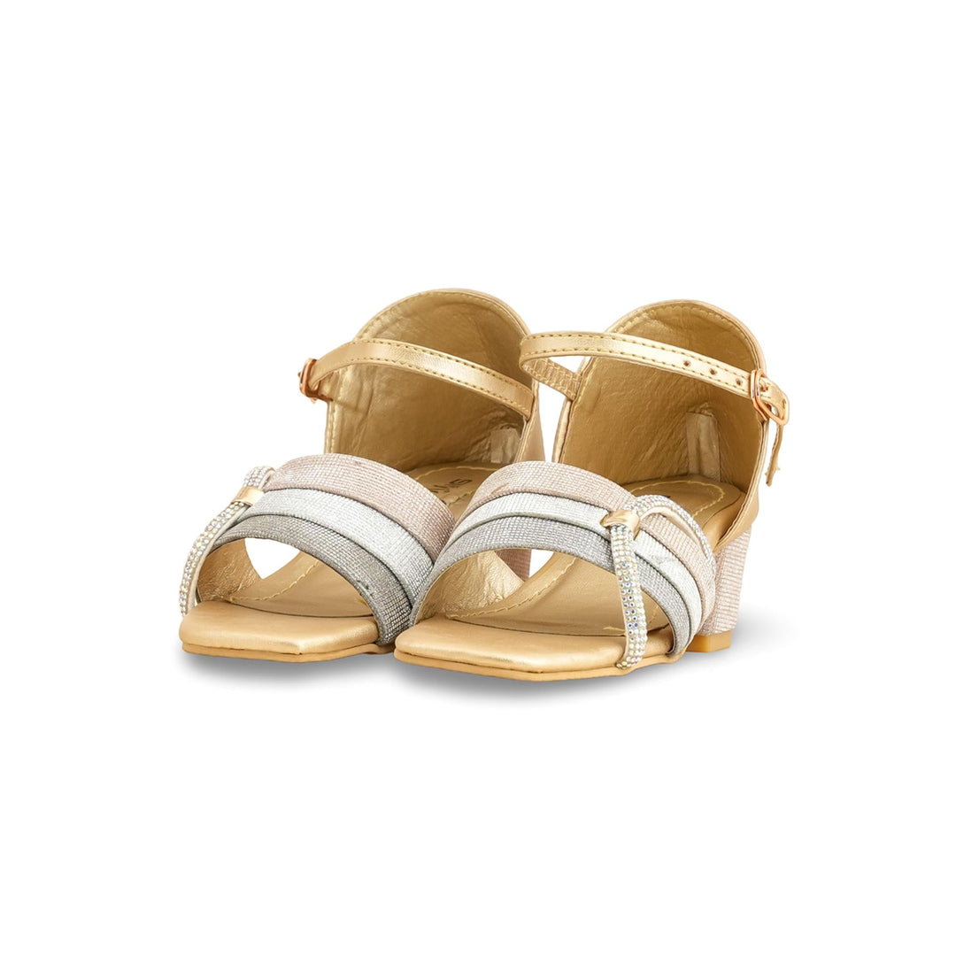 Girls Golden Fancy Sandal KD9882