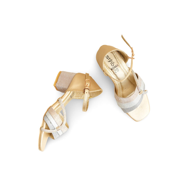 Girls Golden Fancy Sandal KD9882