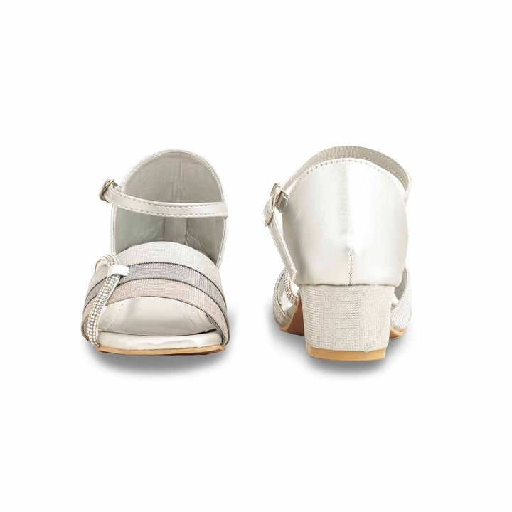 Girls Silver Fancy Sandal KD9882