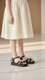 Girls Black Formal Sandal KD9883