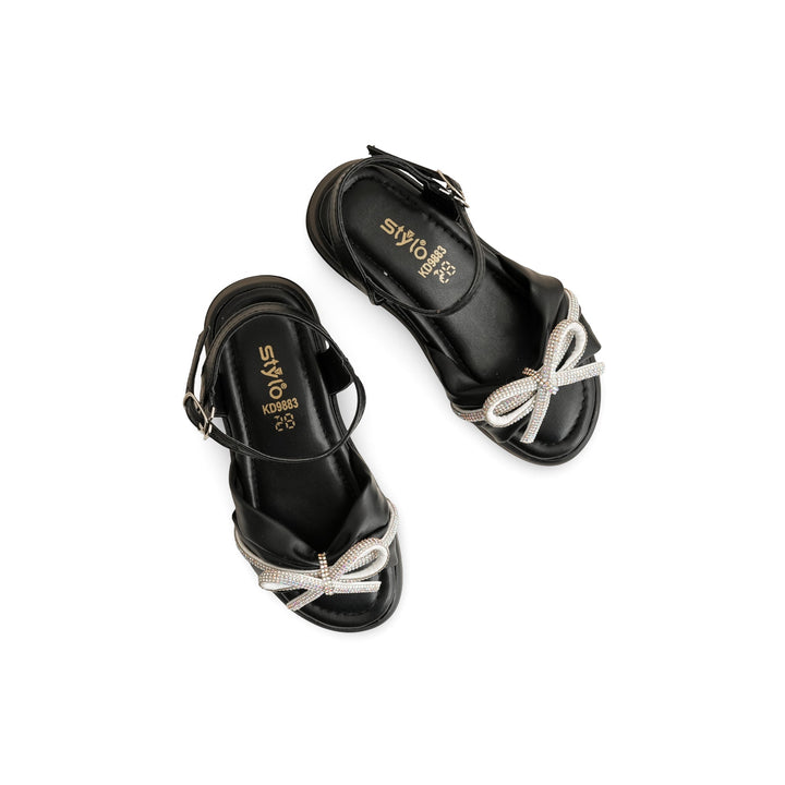 Girls Black Formal Sandal KD9883