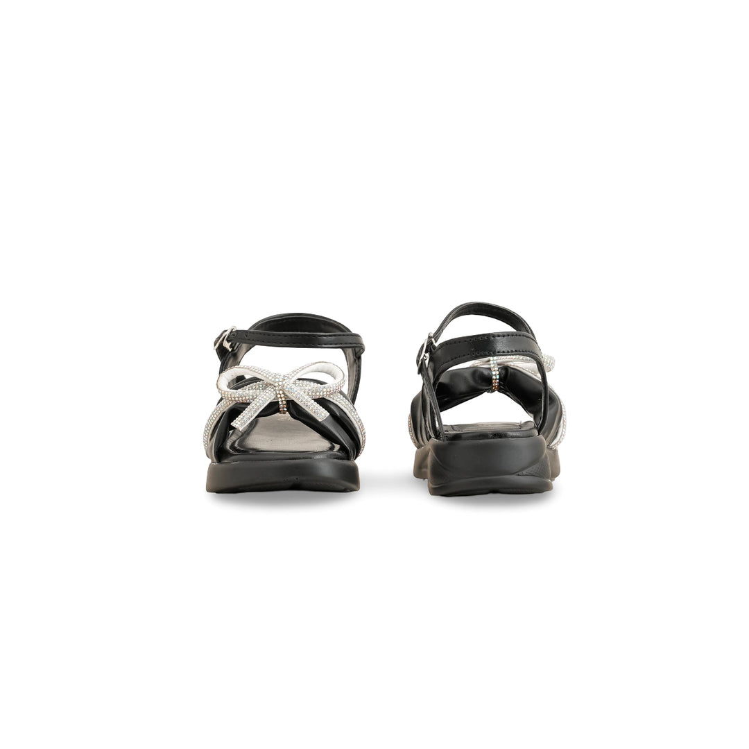Girls Black Formal Sandal KD9883