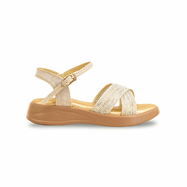 Girls Golden Formal Sandal KD9884