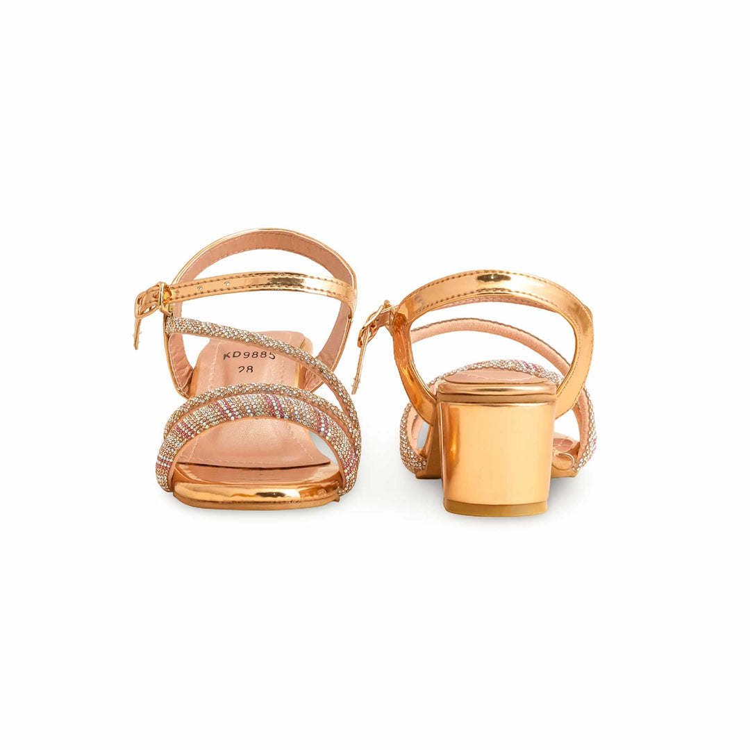 Girls Champagne Fancy Sandal KD9885