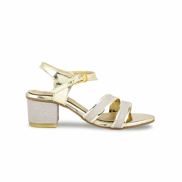 Girls Golden Formal Sandal KD9886