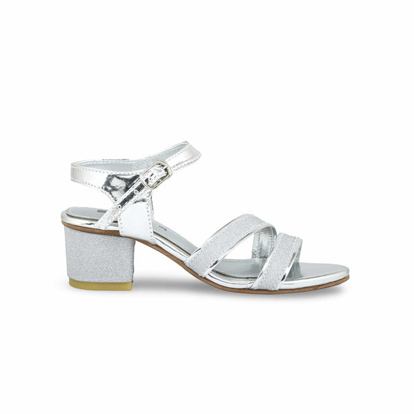 Girls Silver Formal Sandal KD9886