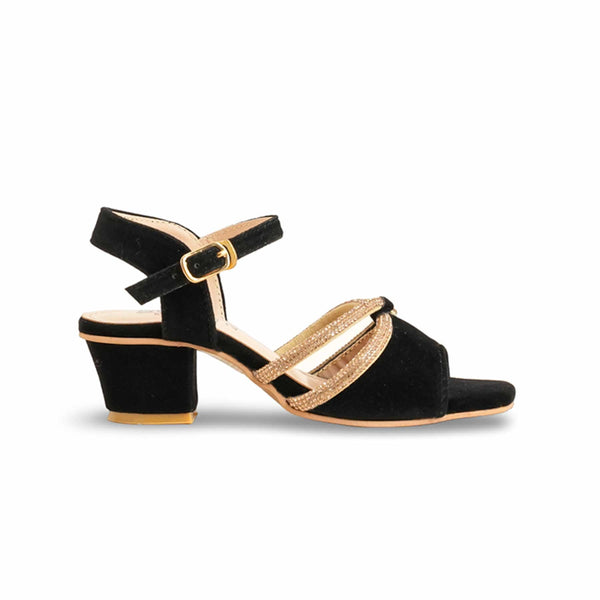 Girls Black Formal Sandal KD9892