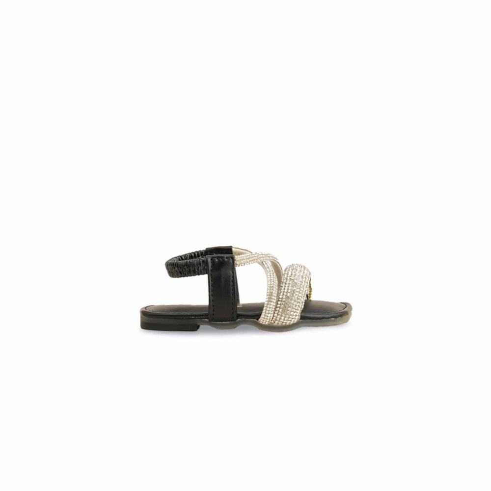 Girls Black Fancy Sandal KD9899