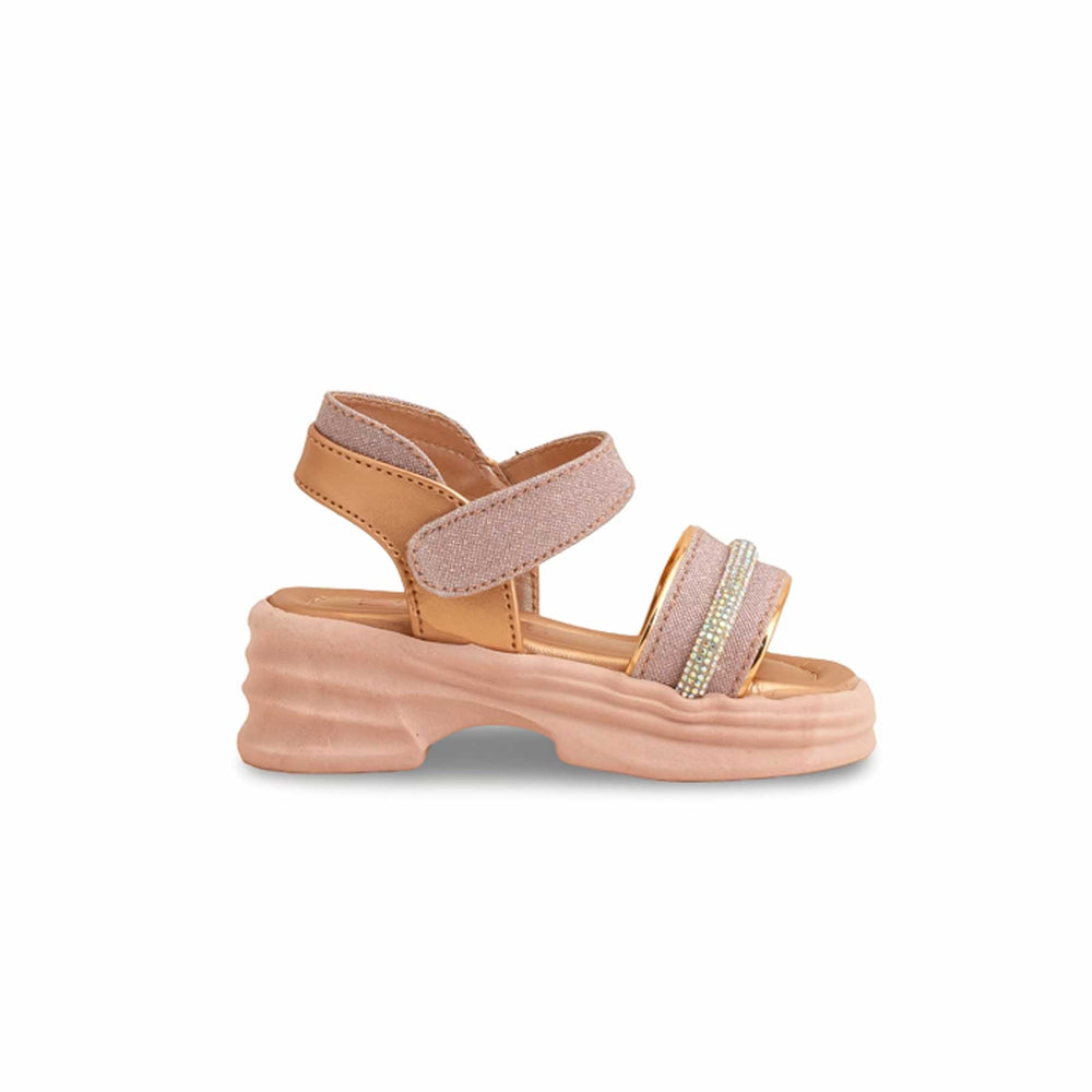 Girls Peach Fancy Sandal KD9901