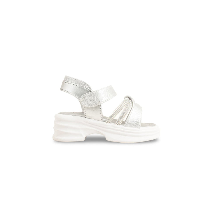 Girls Silver Formal Sandal KD9902