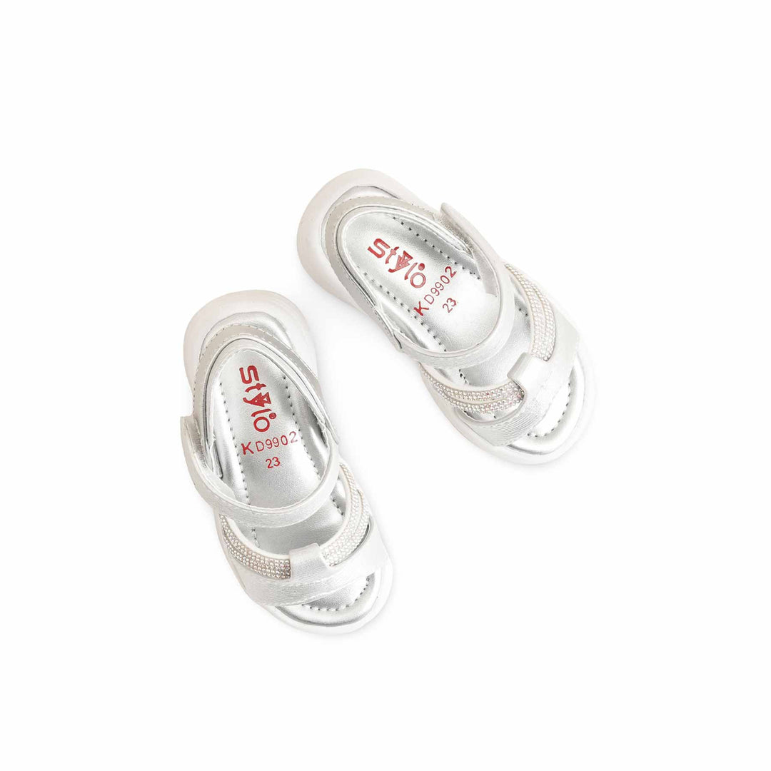 Girls Silver Formal Sandal KD9902