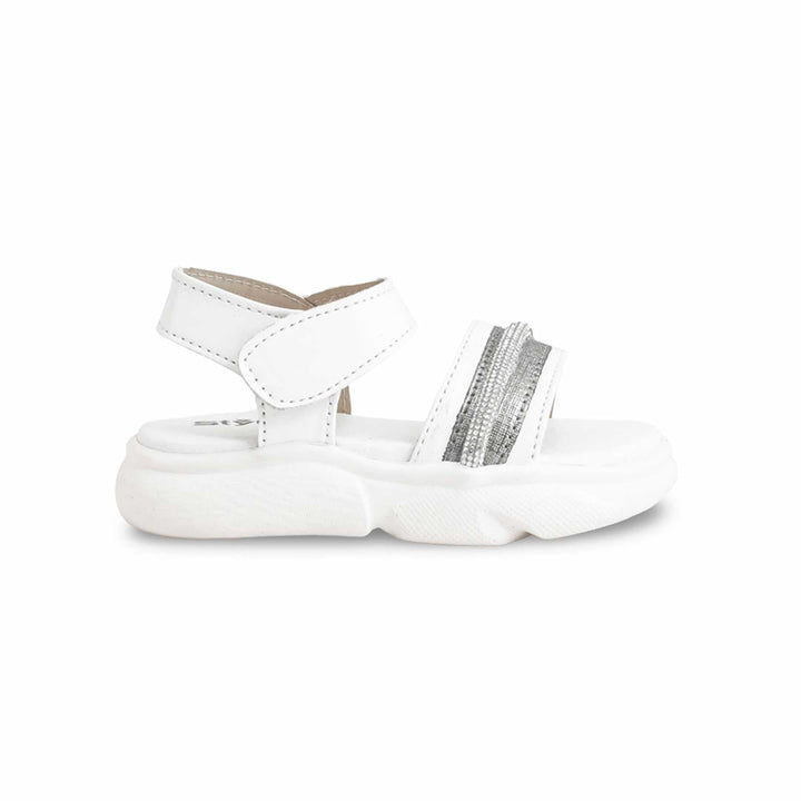 Girls White Casual Sandal KD9903