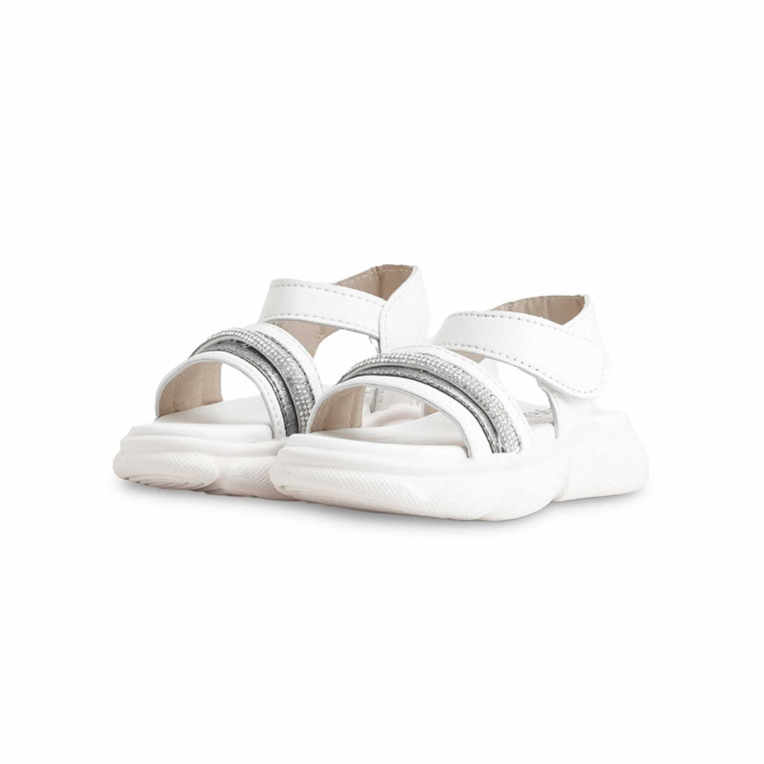 Girls White Casual Sandal KD9903