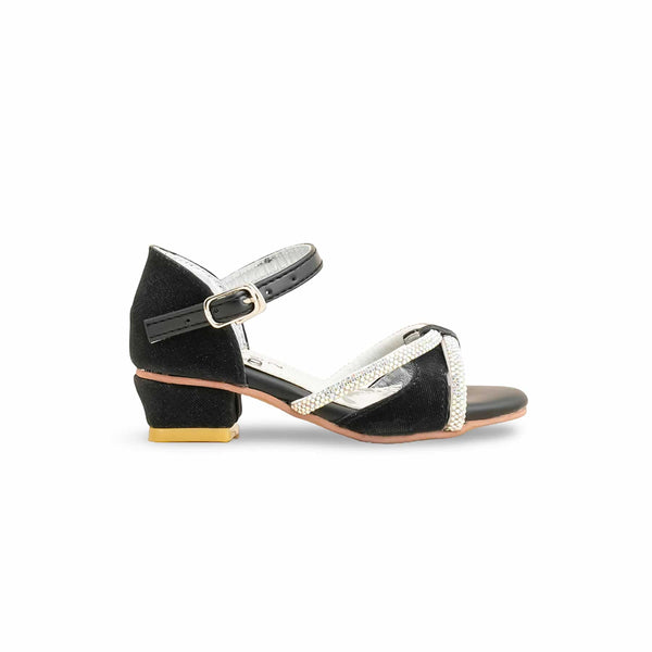 Girls Black Fancy Sandal KD9914